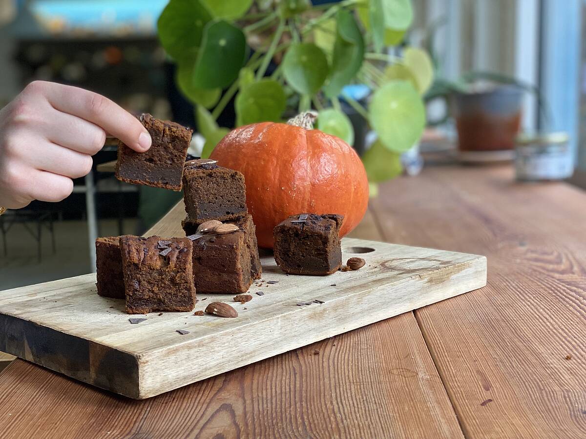 Schnelle und einfache Kürbis-Brownies selber backen