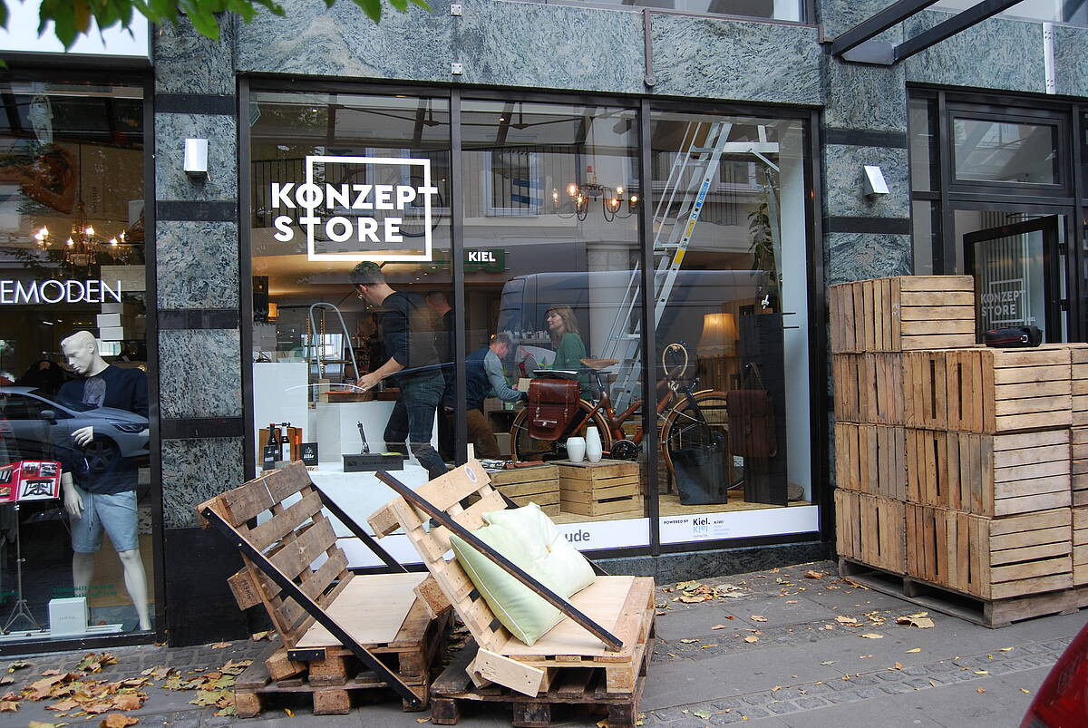 Rankwerk im Pop-Up Shop "Konzept Store"